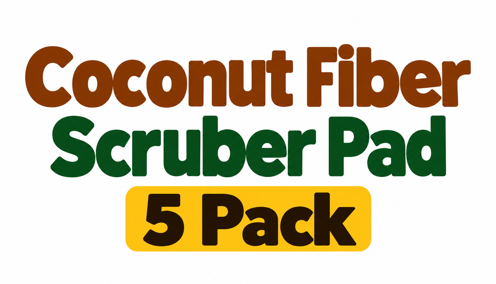 Coconut Fiber Scruber Pad 5 Pack