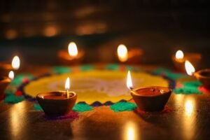 close up of burning candles